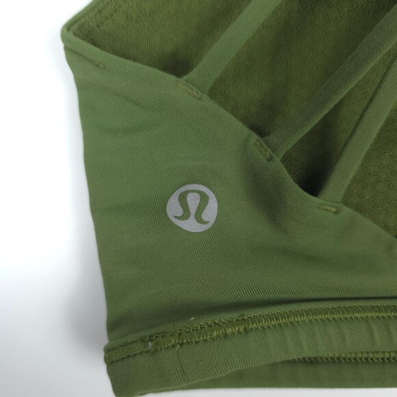 LULULEMON Free To Be Wild Bra Everglades Green Yoga Crop Top Lounge Athleisure 4 - Picture 5 of 6